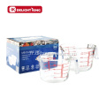 Tasse à mesurer de verre Ensemble d&#39;outils de cuisson avec couvercle